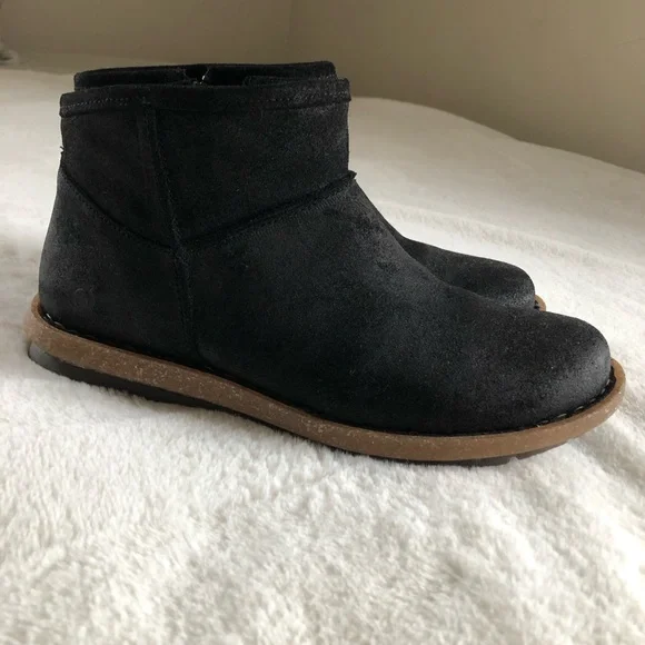 Black Born Suede Ankle Boots New in box - Picture 2 of 8